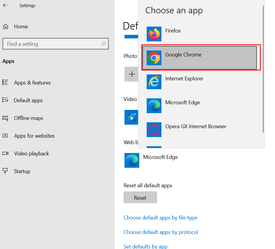 Change the Default Browser from Edge to Chrome on Windows 10
