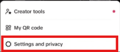 Select “Settings and privacy.”