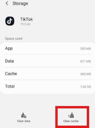 Select “Clear Cache”