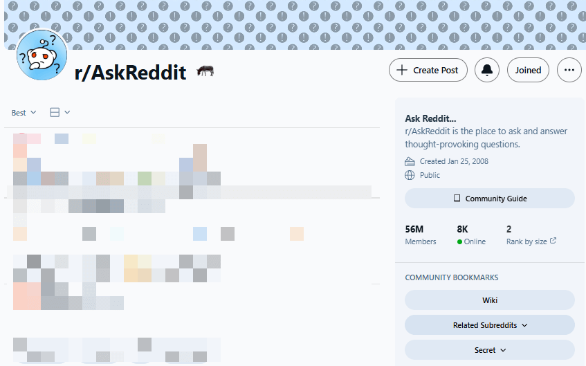 Post in large, active subreddits