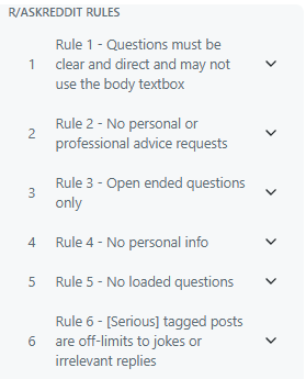 Follow the subreddit rules and be original