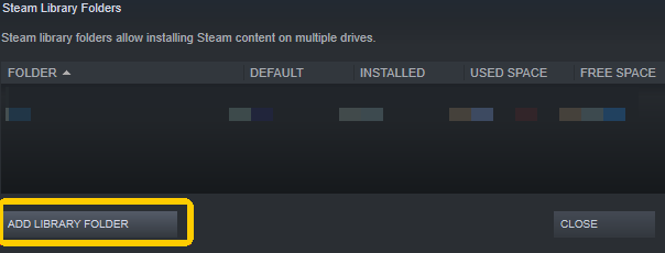 Create a New Steam Library Folder on the New Drive