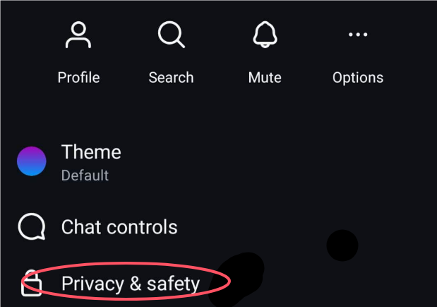 Go to Settings and Privacy