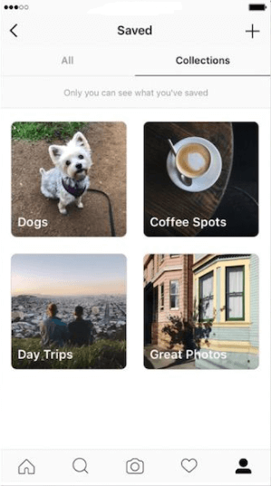 Instagram feature: Collections
