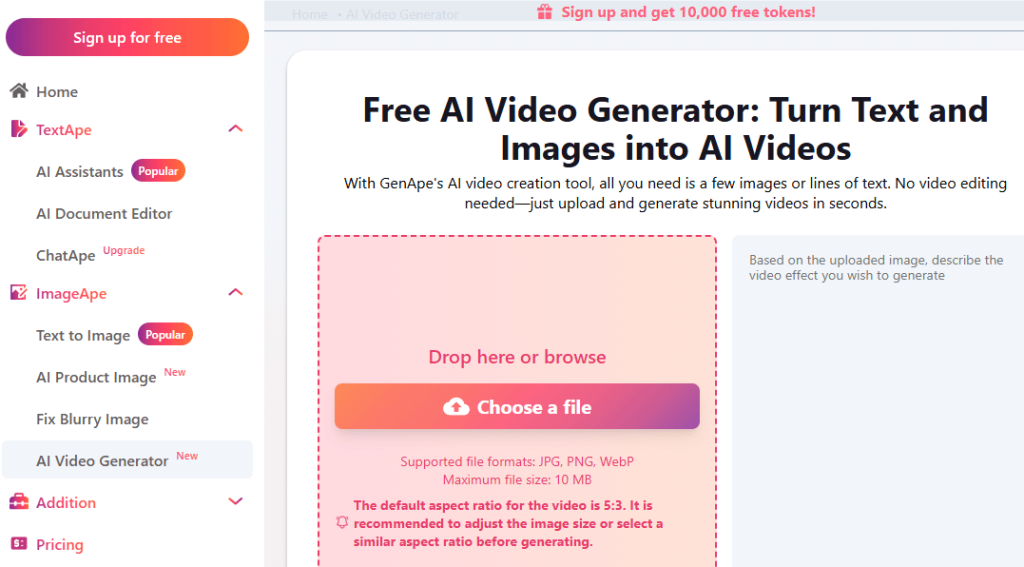 Free AI Video Generators: Genape.ai
