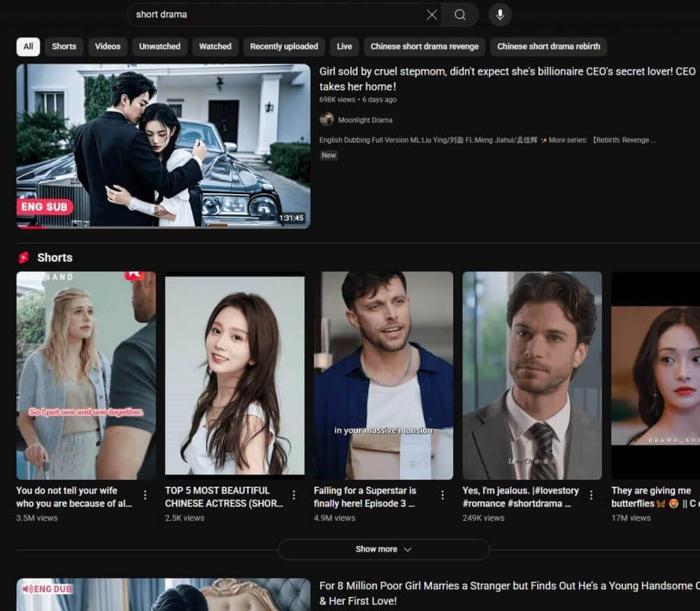 YouTube Short Dramas