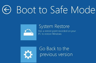 Boot to Windows safe mode