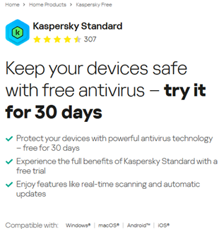 Best antivirus for Mac - Kaspersky Security Cloud Free
