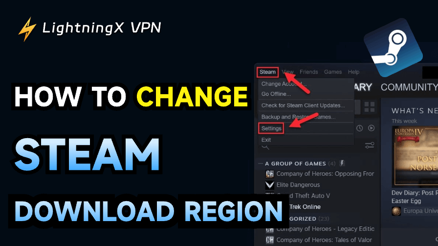 How to Change Steam Download Region