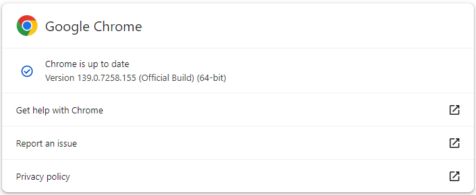 Update Google Chrome to the Latest Version