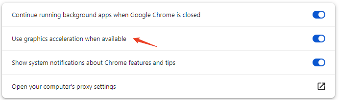 Disable Hardware Acceleration in Chrome
