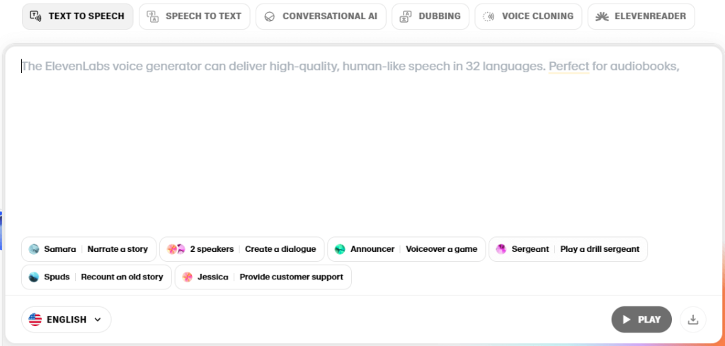 Free AI Voice Generator - ElevenLabs