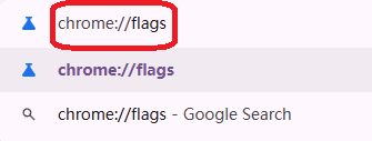 Chromeの実験的設定を使用