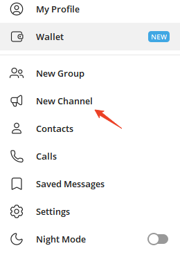 Choose "New Channel"