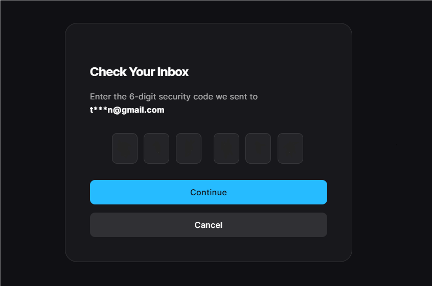 Enter the verification code to confirm activation
