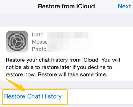 iCloud 백업을 사용하여 WhatsApp 메시지를 복구하세요