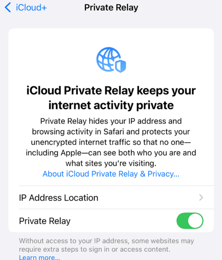 iCloud Private Relay