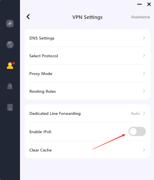 Enable IPv6 with LightningX VPN