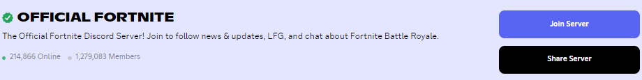 Official Fortnite Discord Server