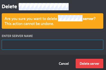Delete a Discord Server