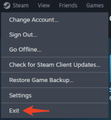 アプリ内でのSteam再起動