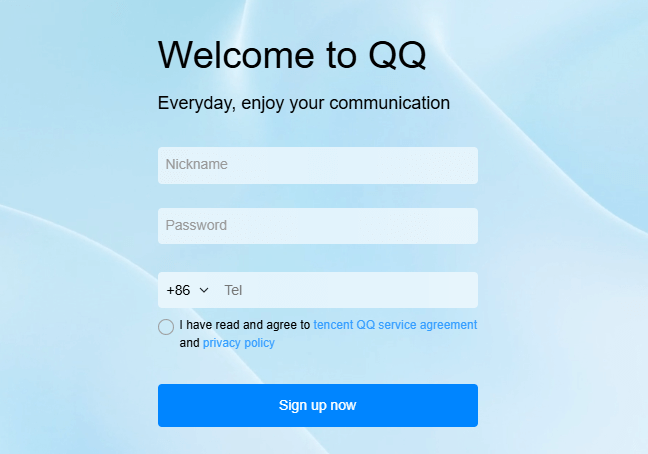 Register a QQ account