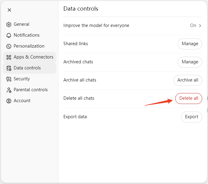 How to Delete All Chats in ChatGPT