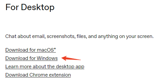 Open the official ChatGPT download website