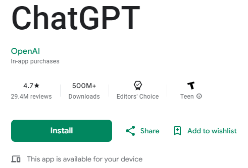 Download ChatGPT App for Android