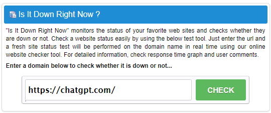 Use Down Detector Websites to Check If ChatGPT Is Down
