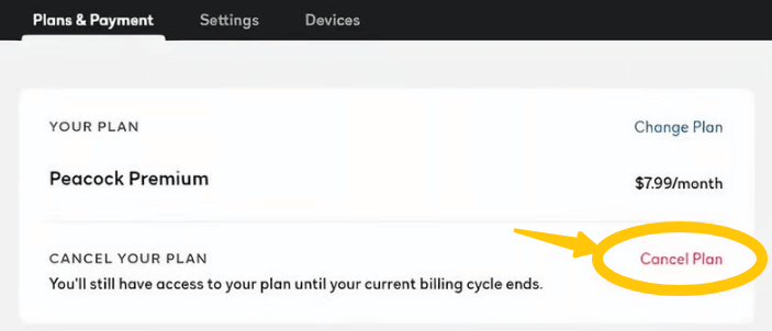 ウェブ上でPeacockをキャンセルする方法