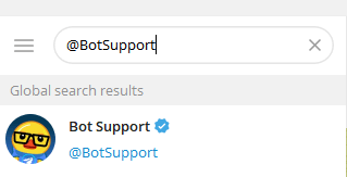 Contact Telegram Support via the Support Bot