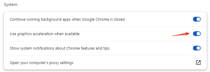 Disable Hardware Acceleration in Your Browser