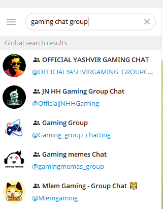 テレグラムの組み込み検索機能を使用する