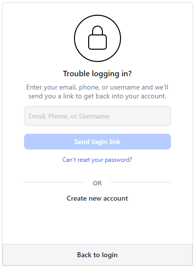 restablecer la contraseña de su cuenta de Instagram