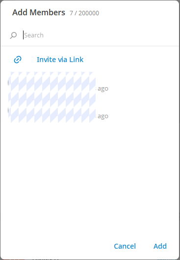 Use “Invite via Link” in “Add Member” to Share a Telegram Group