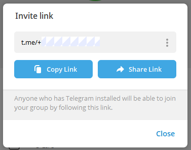 Click “Copy Link” or “Share Link”