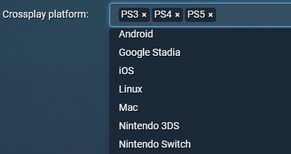 Cross-Play Feature Disabled