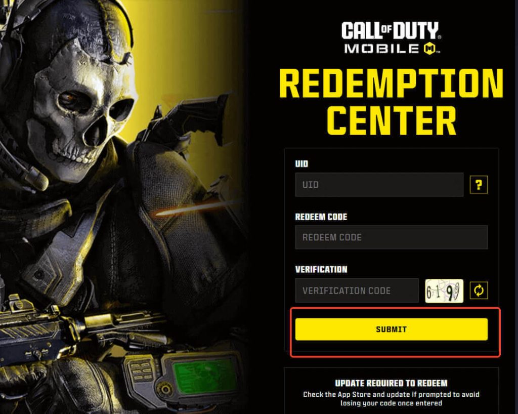 Click the “Submit” button