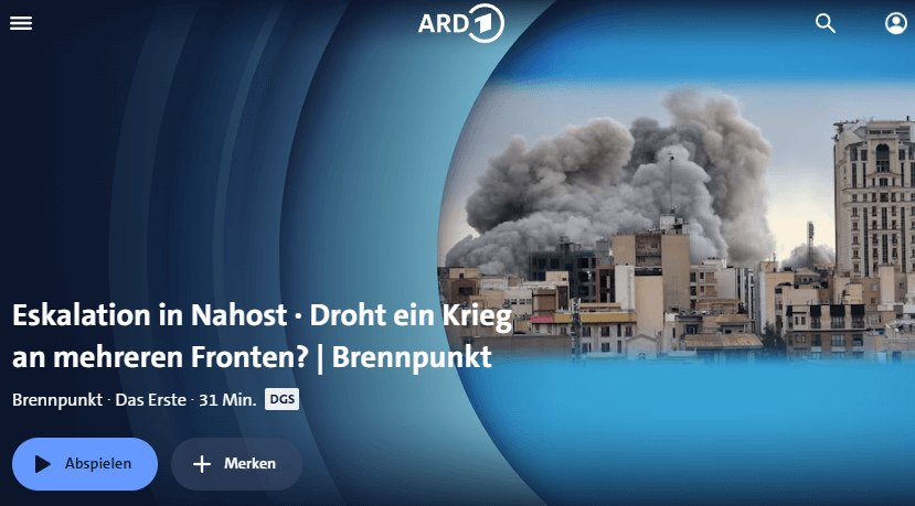 Best Free German Streaming Site: ARD Mediathek