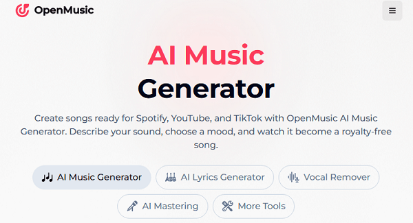OpenMusic AI Music Generator