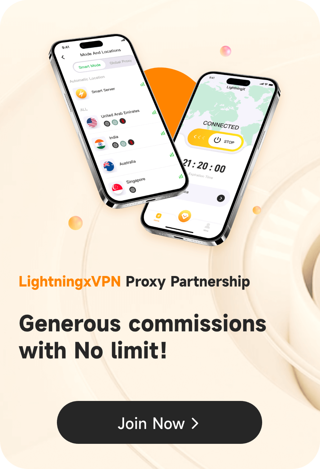 闪连VPN | LightningX VPN Agency cooperation, unlimited generous commission rebates